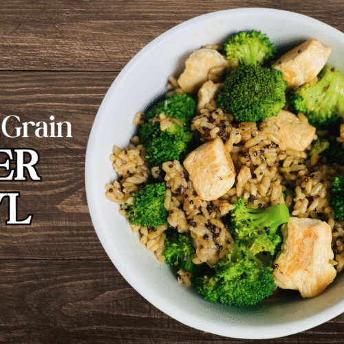 chicken and grain power bowl feature image