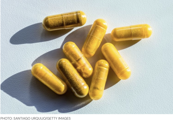 yellow herbal supplement pills