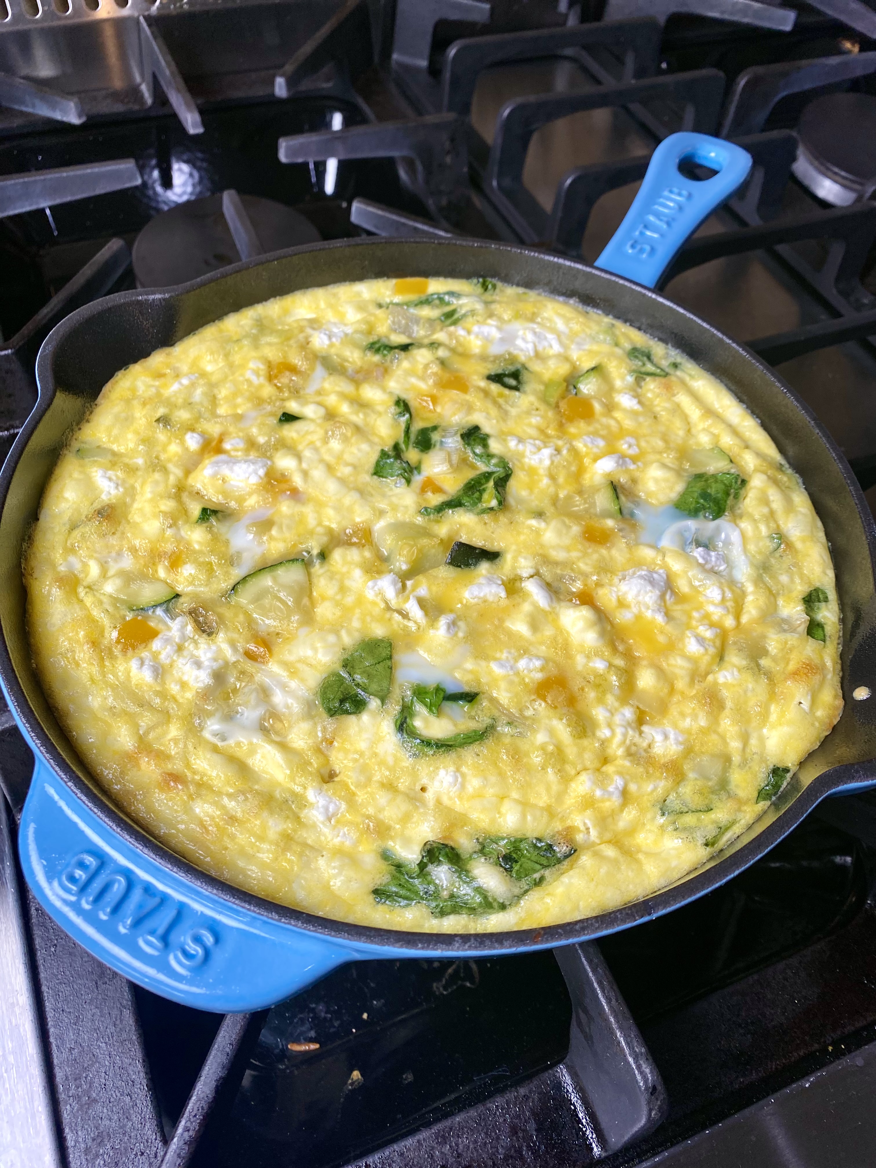 golden veggie frittata