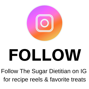 click to follow the sugar dietitian on instagram