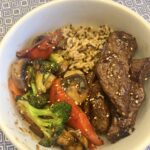 final recipe of fajita steak recipe in bowl