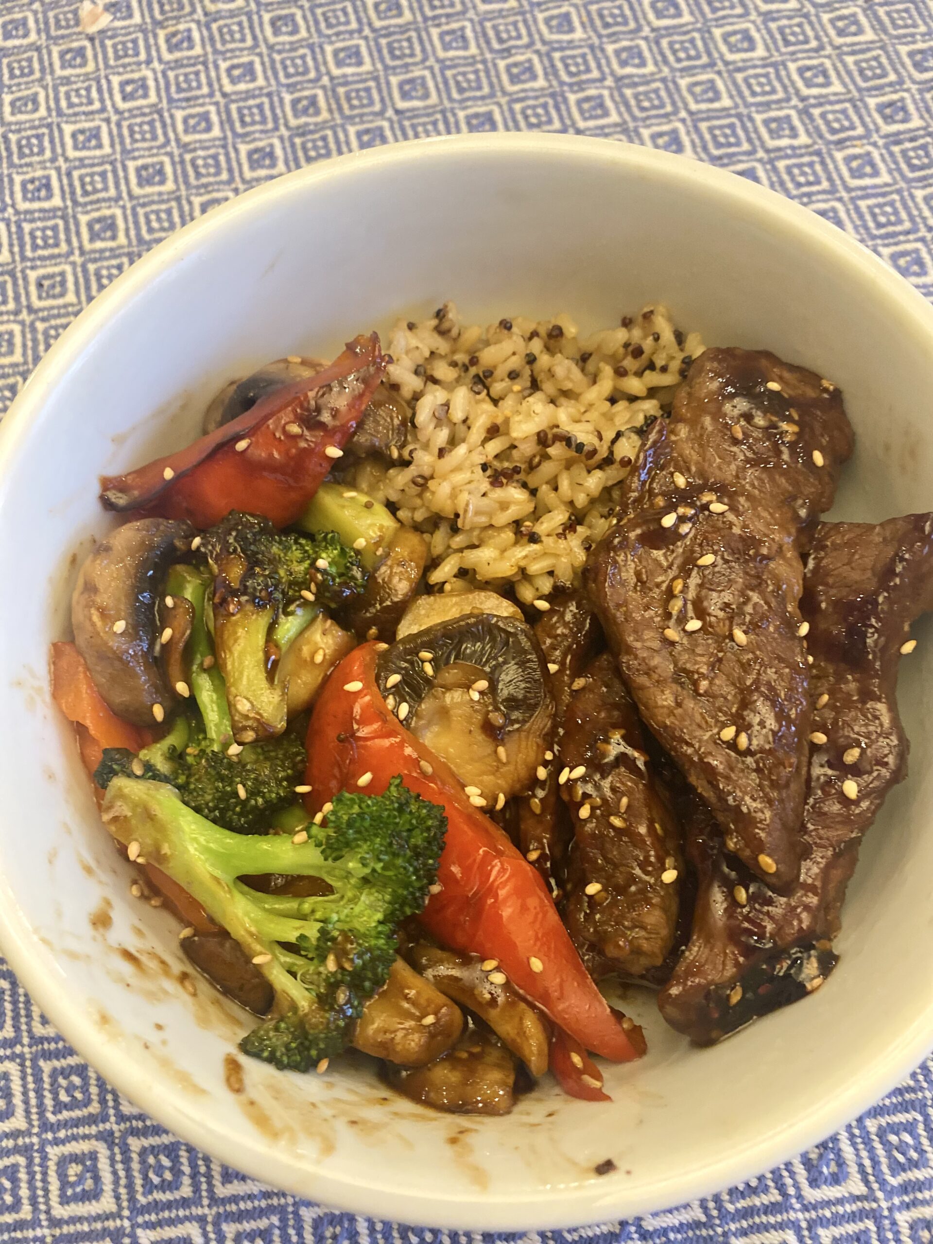final recipe of fajita steak recipe in bowl