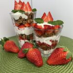 strawberry, granola yogurt parfait