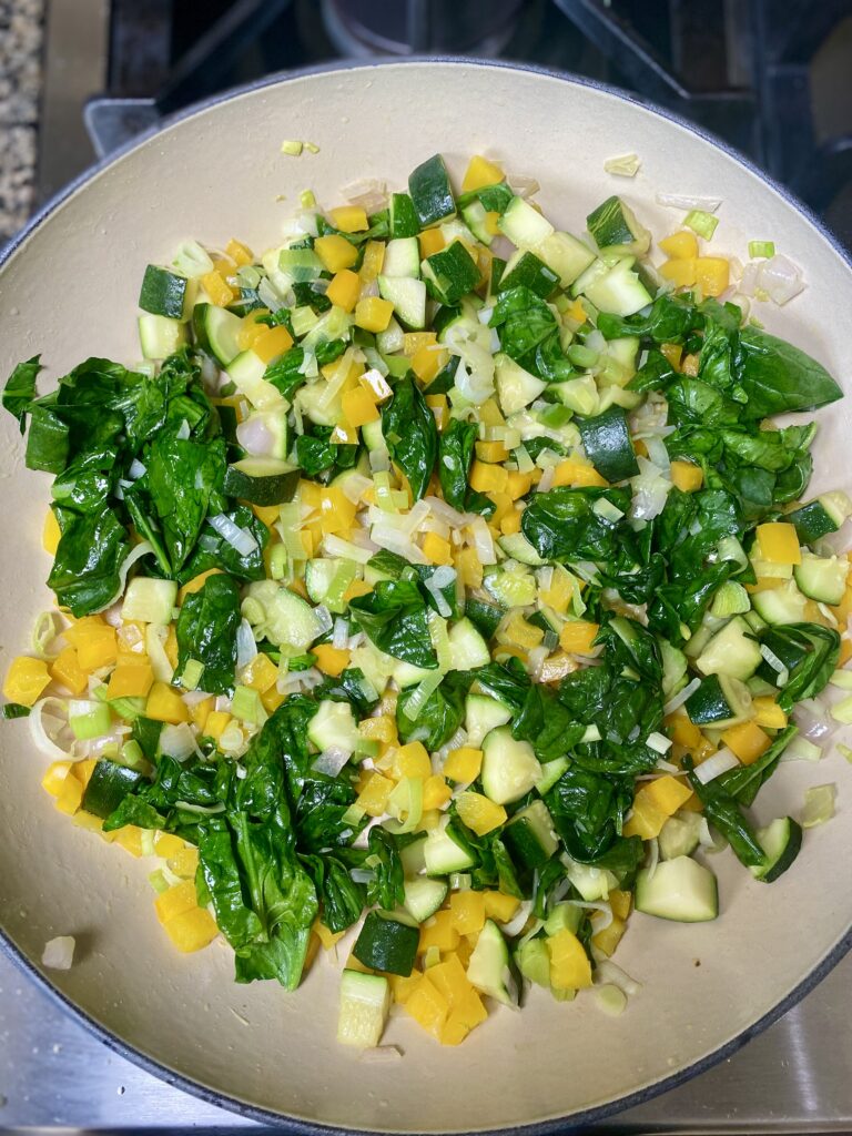 Sautéed Vegetables Cooking in Pan